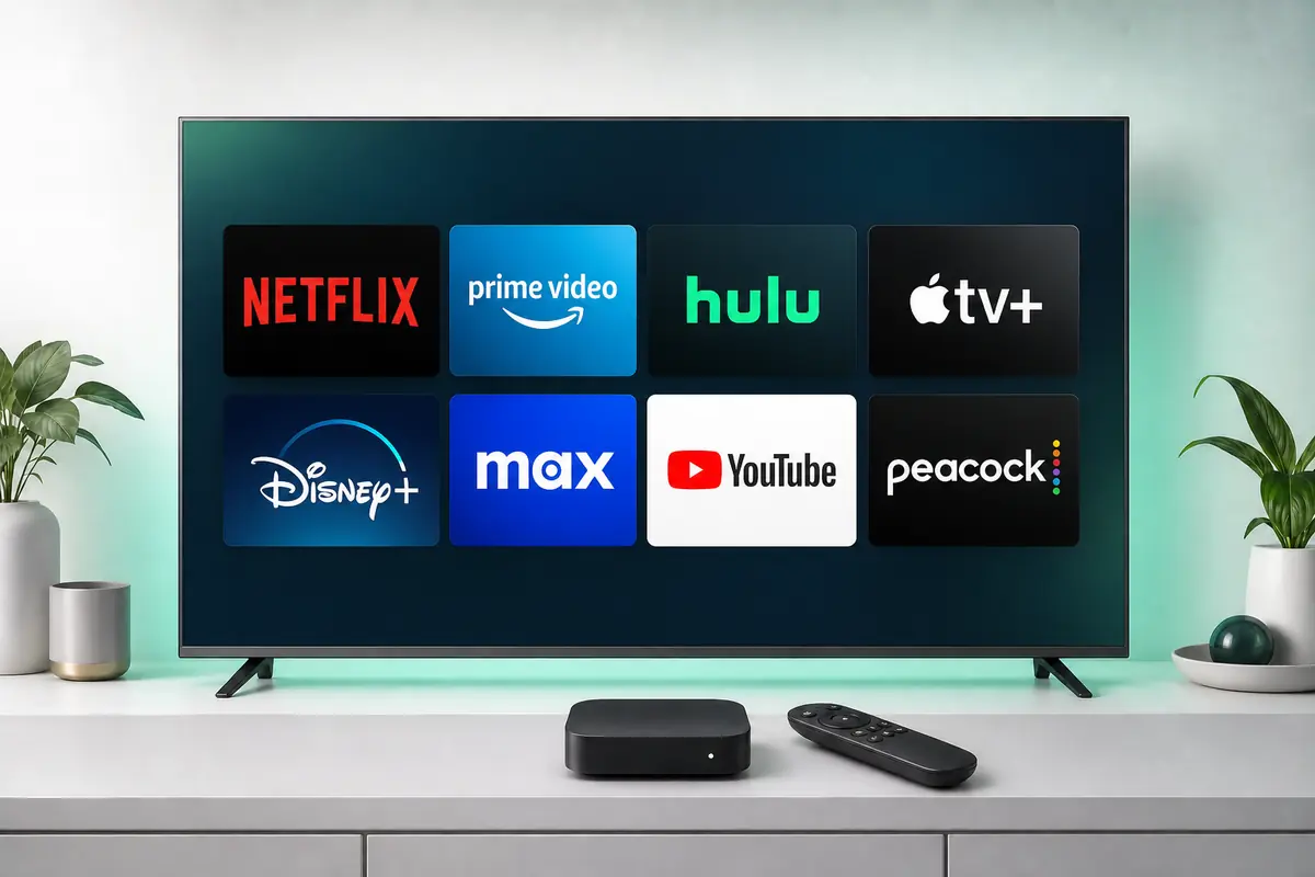 IPTV streaming on a smart television and streaming box